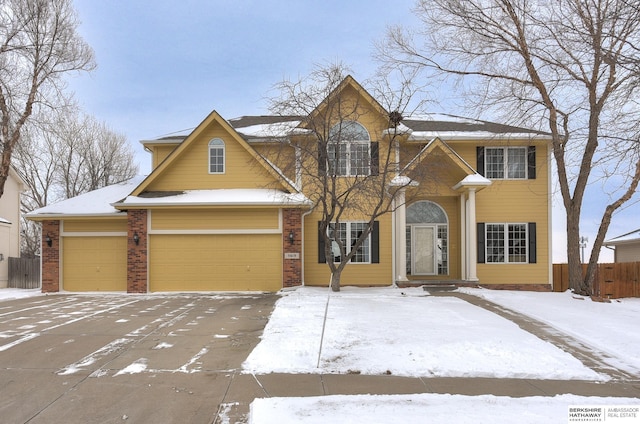 view of front of house featuring a garage