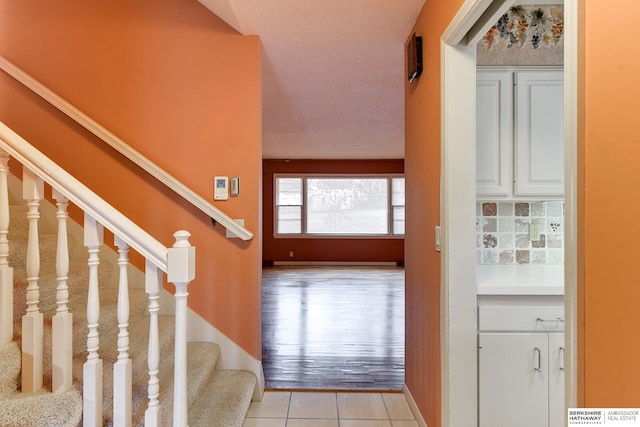 view of tiled foyer