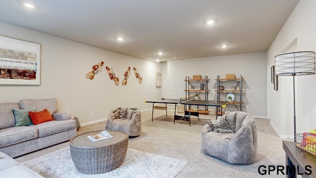 view of carpeted living room