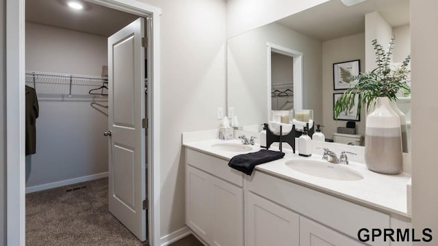 bathroom featuring vanity