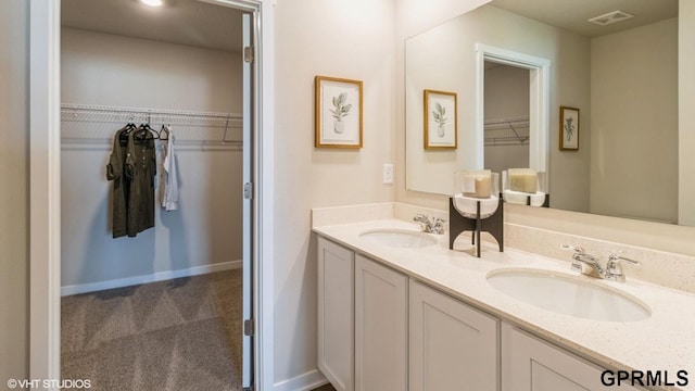 bathroom featuring vanity