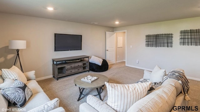 view of carpeted living room