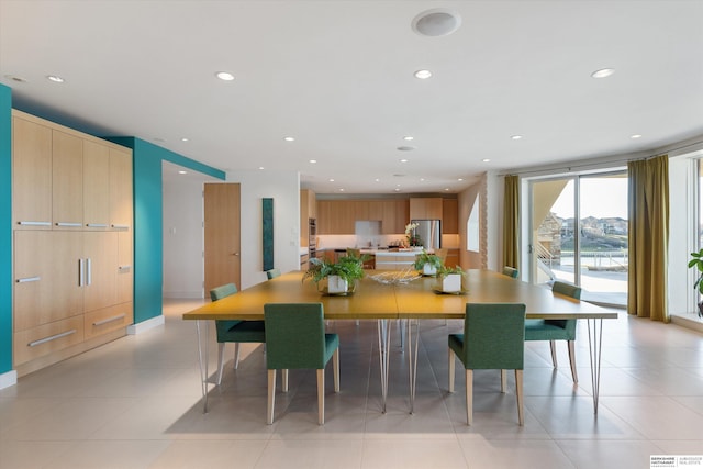 view of tiled dining area