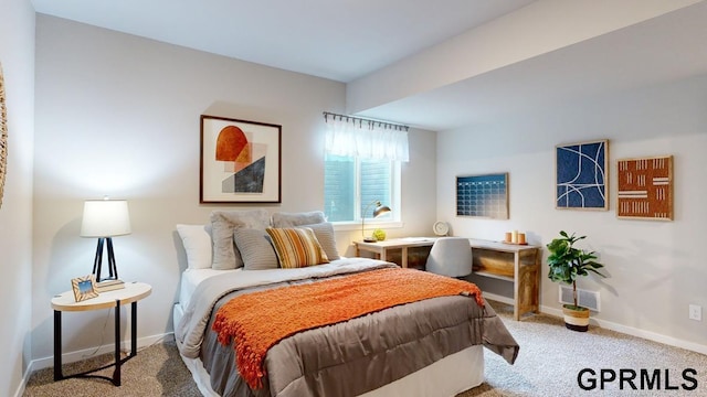 bedroom featuring carpet flooring