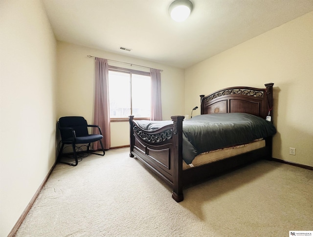 bedroom with carpet