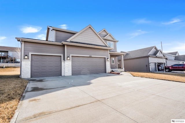 view of front facade featuring a garage