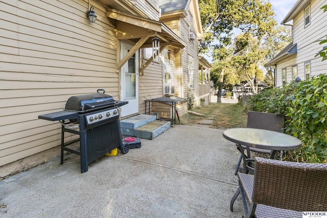 view of patio featuring grilling area