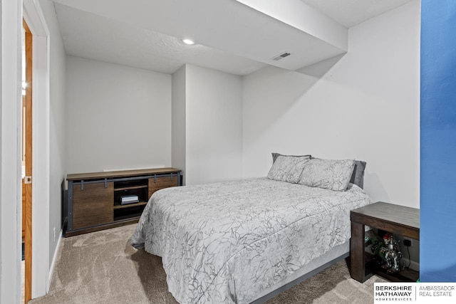 view of carpeted bedroom