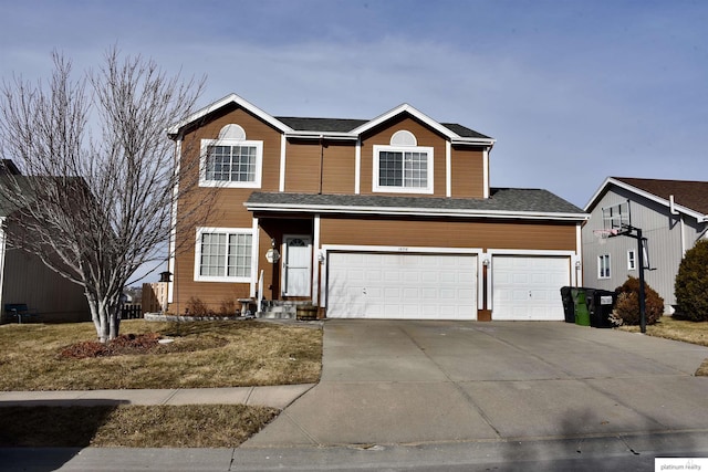 view of front of house featuring a garage