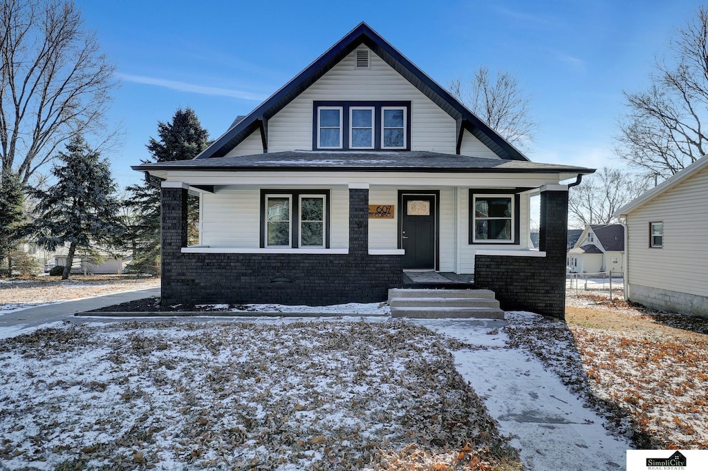 bungalow with covered porch