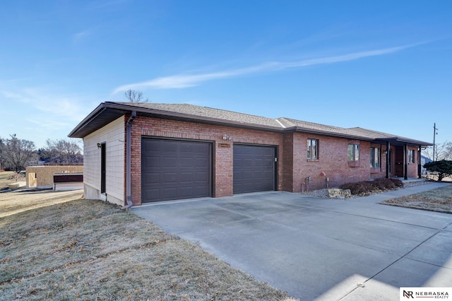 view of property exterior featuring a garage