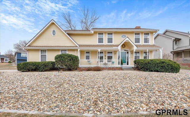 view of front of home featuring a porch