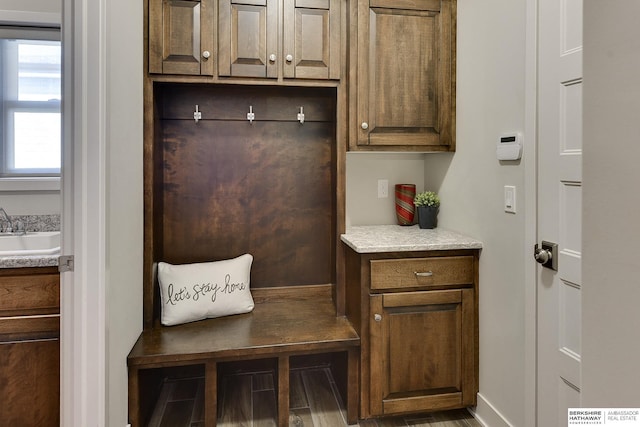 mudroom with sink