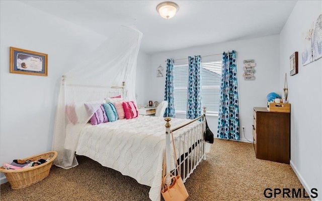 bedroom with carpet floors