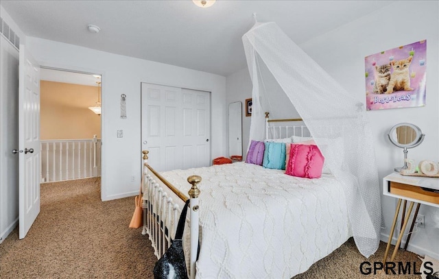 bedroom with carpet