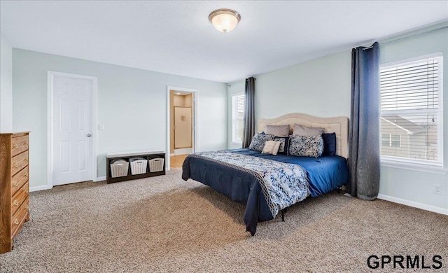 view of carpeted bedroom