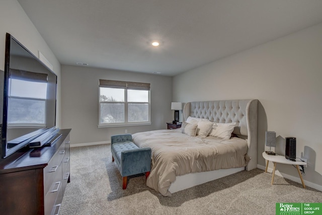 view of carpeted bedroom