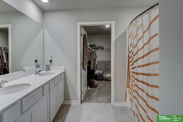 bathroom featuring vanity