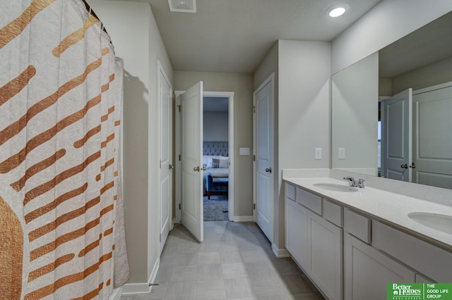 bathroom with vanity