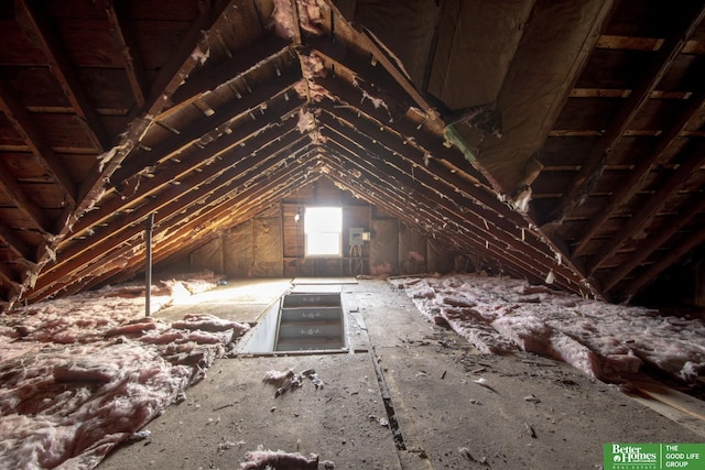 view of attic