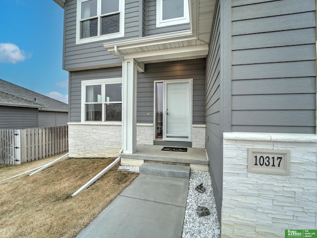 view of doorway to property