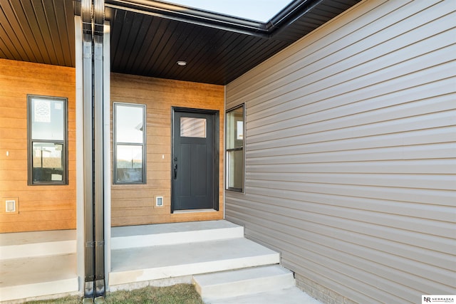 view of doorway to property