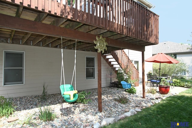 view of patio / terrace featuring a deck