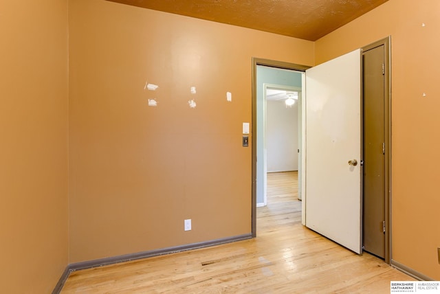 empty room featuring light wood-type flooring