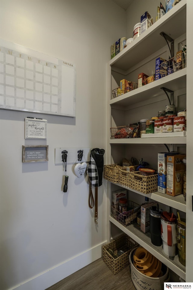 view of pantry