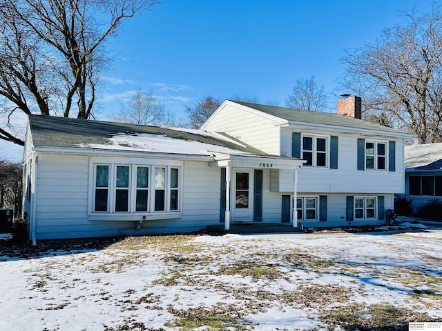 view of split level home