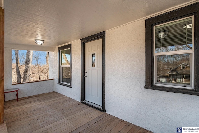 view of doorway to property