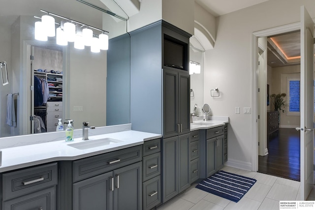 bathroom with vanity