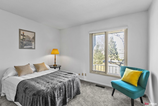 bedroom with carpet floors