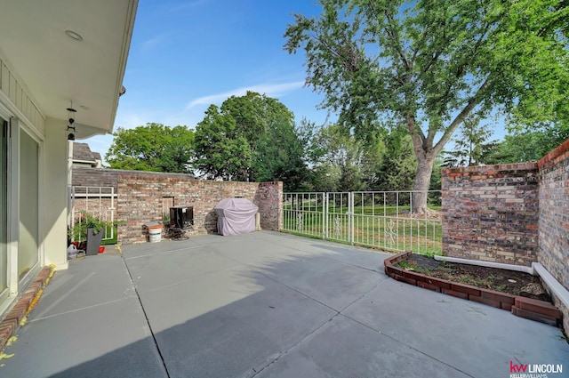 view of patio / terrace with area for grilling