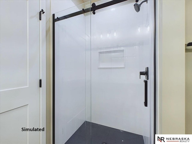 bathroom with an enclosed shower