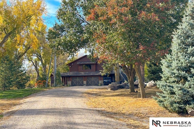 view of front of house featuring a garage