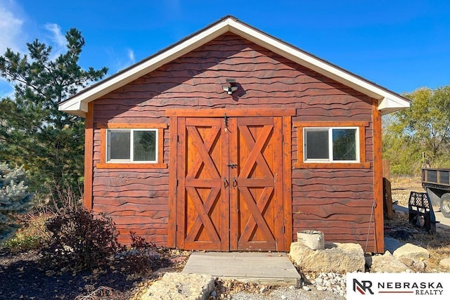 view of outbuilding