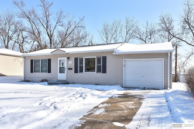 ranch-style home with an attached garage