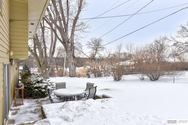 view of snowy yard