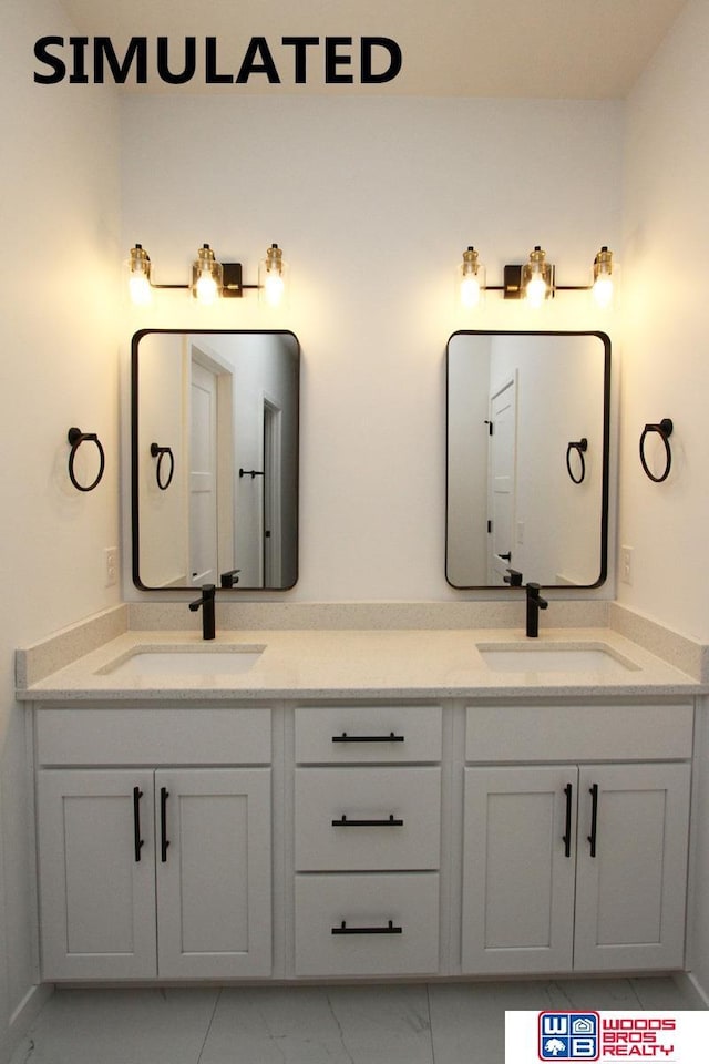 bathroom with vanity