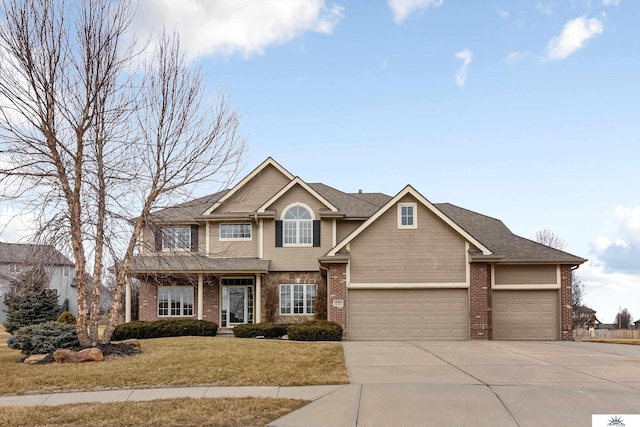 view of front of property featuring a front yard