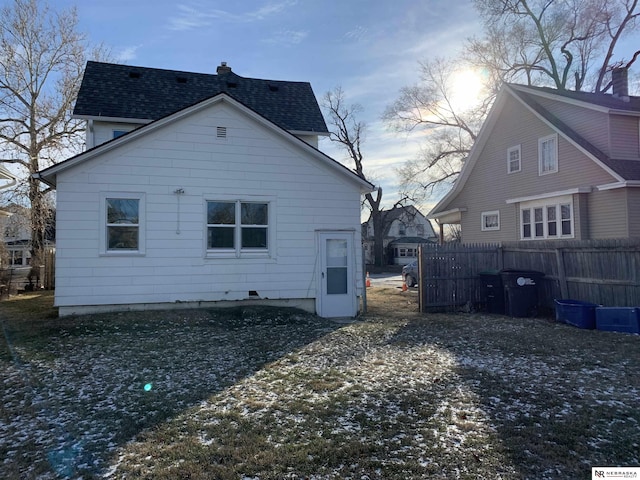 view of rear view of property