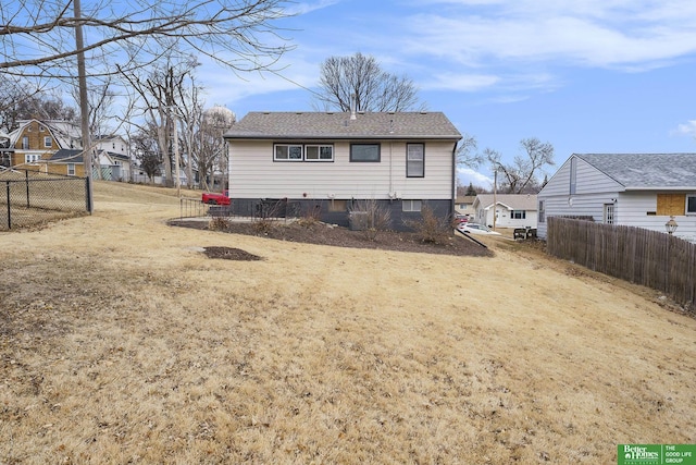 view of rear view of property