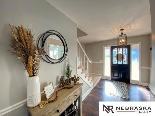 entryway featuring dark hardwood / wood-style floors