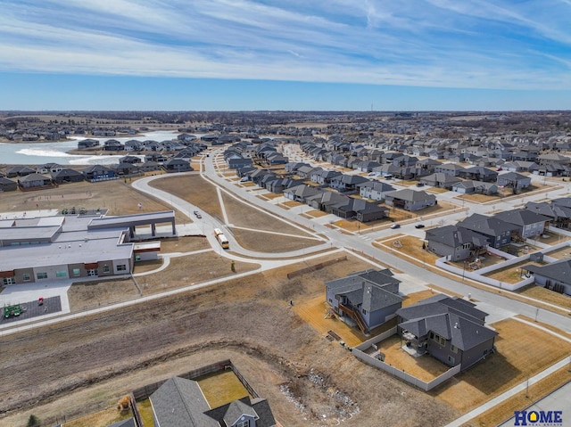 aerial view with a residential view