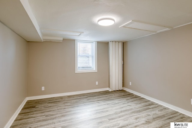 empty room featuring light hardwood / wood-style floors