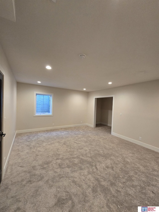 view of carpeted empty room