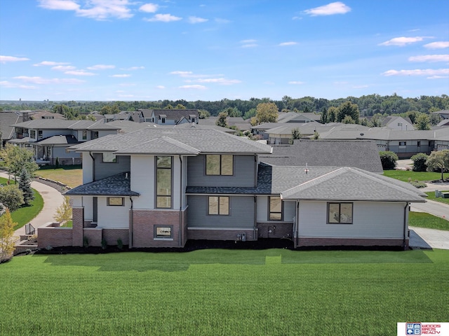 view of front of house with a front yard