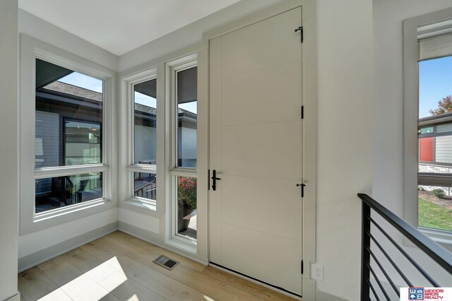 sunroom / solarium featuring visible vents