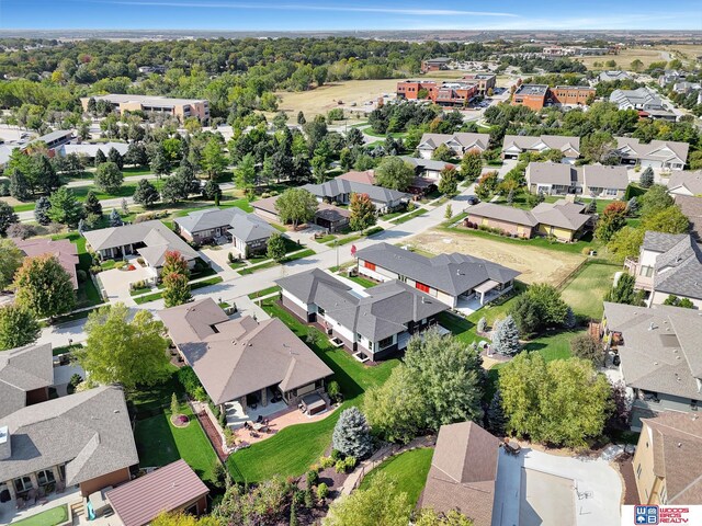 bird's eye view with a residential view